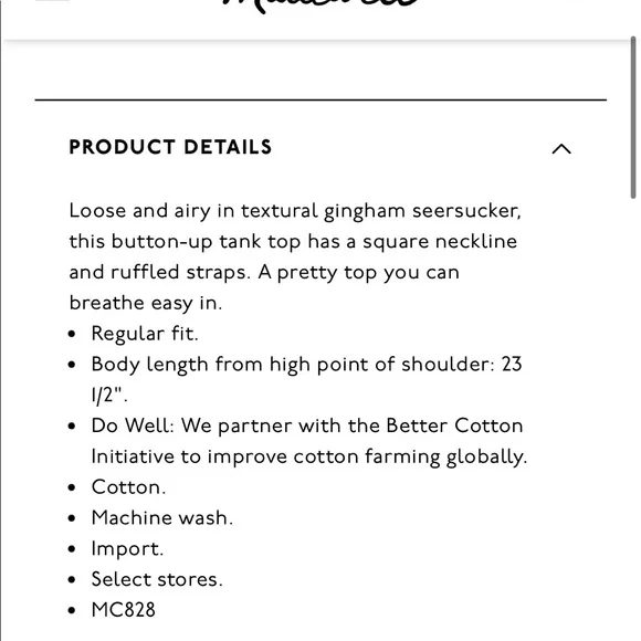 Madewell Gingham Seersucker Ruffle Sleeve Top - Picture 6 of 8